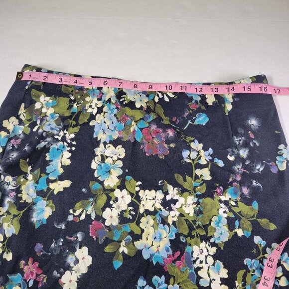 J. Jill Womens Floral Multicolor Viscose Blend Ponte Pencil Skirt Size M - Picture 4 of 7